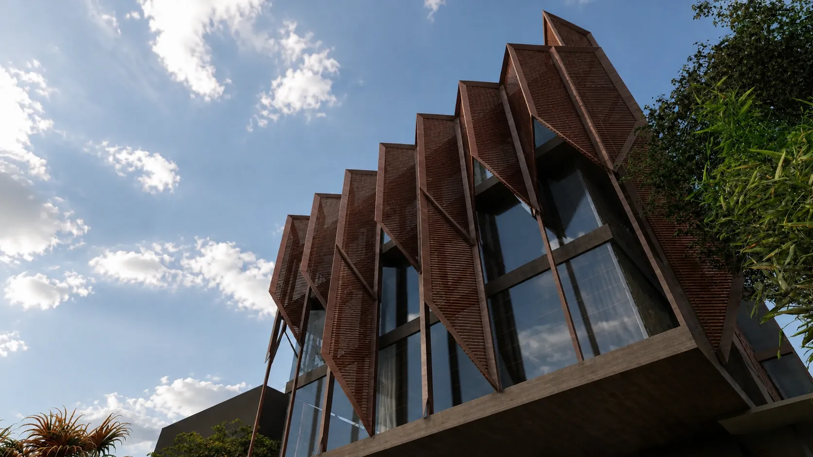 Community Center architectural detail view 1