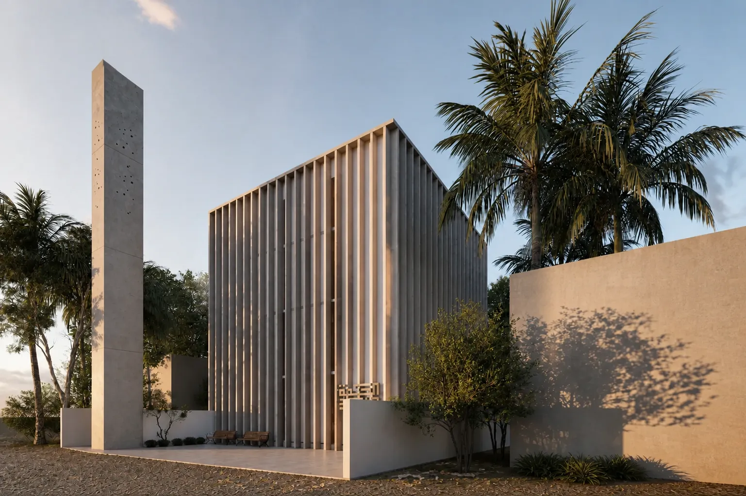 Cultural Center architectural detail view 2
