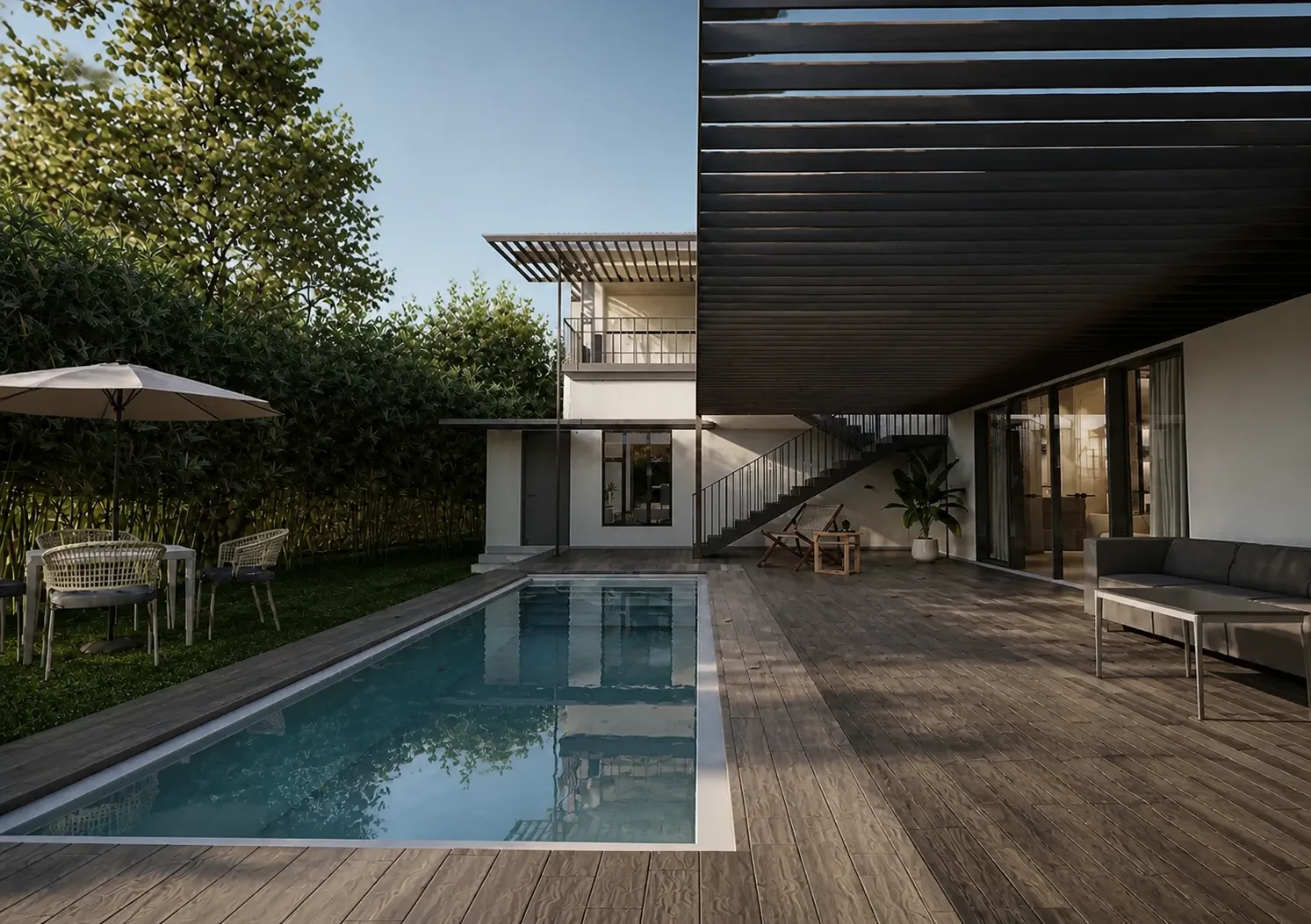 Out-House Villa architectural detail view 3