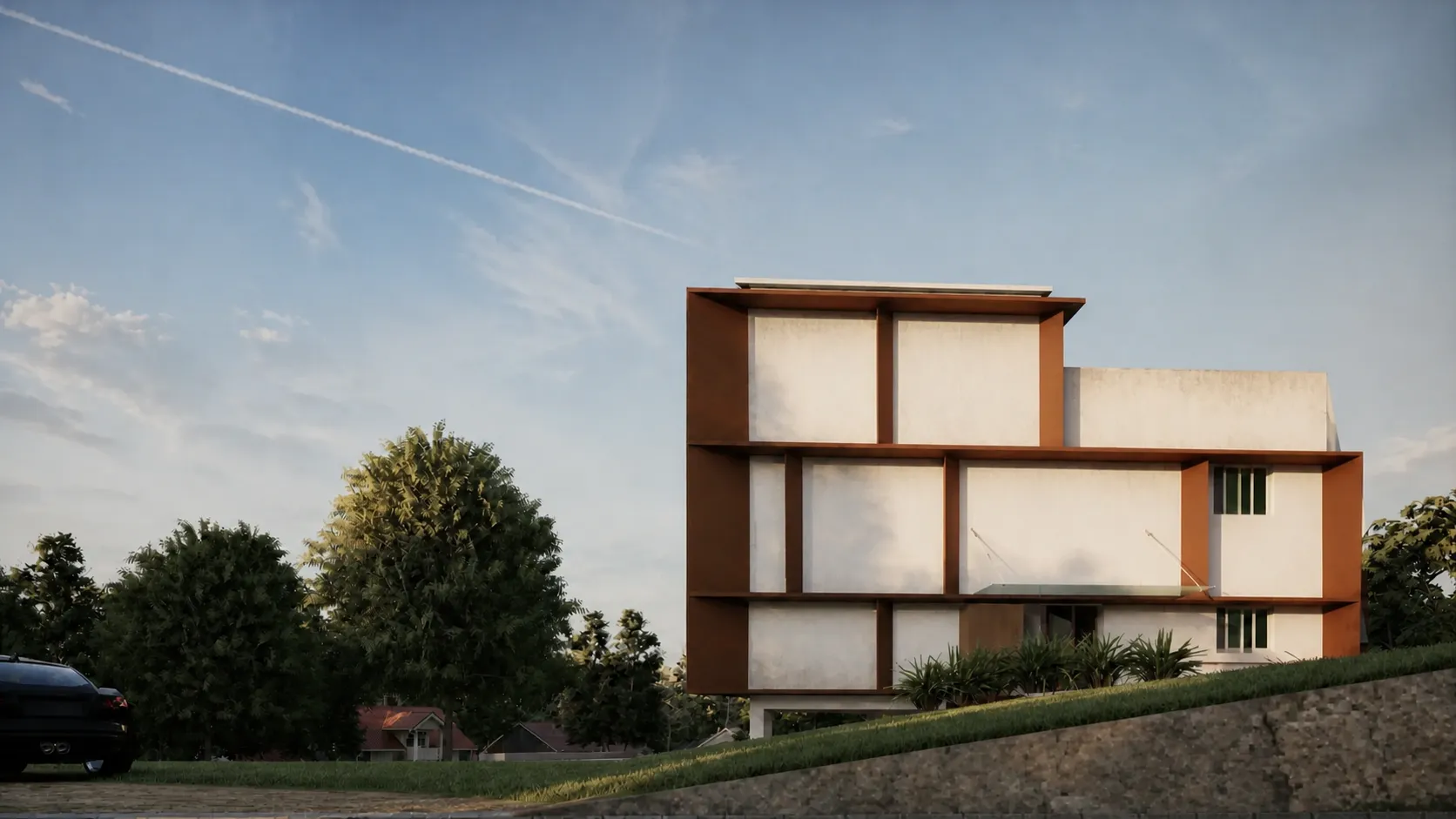 Residential Apartment architectural detail view 1