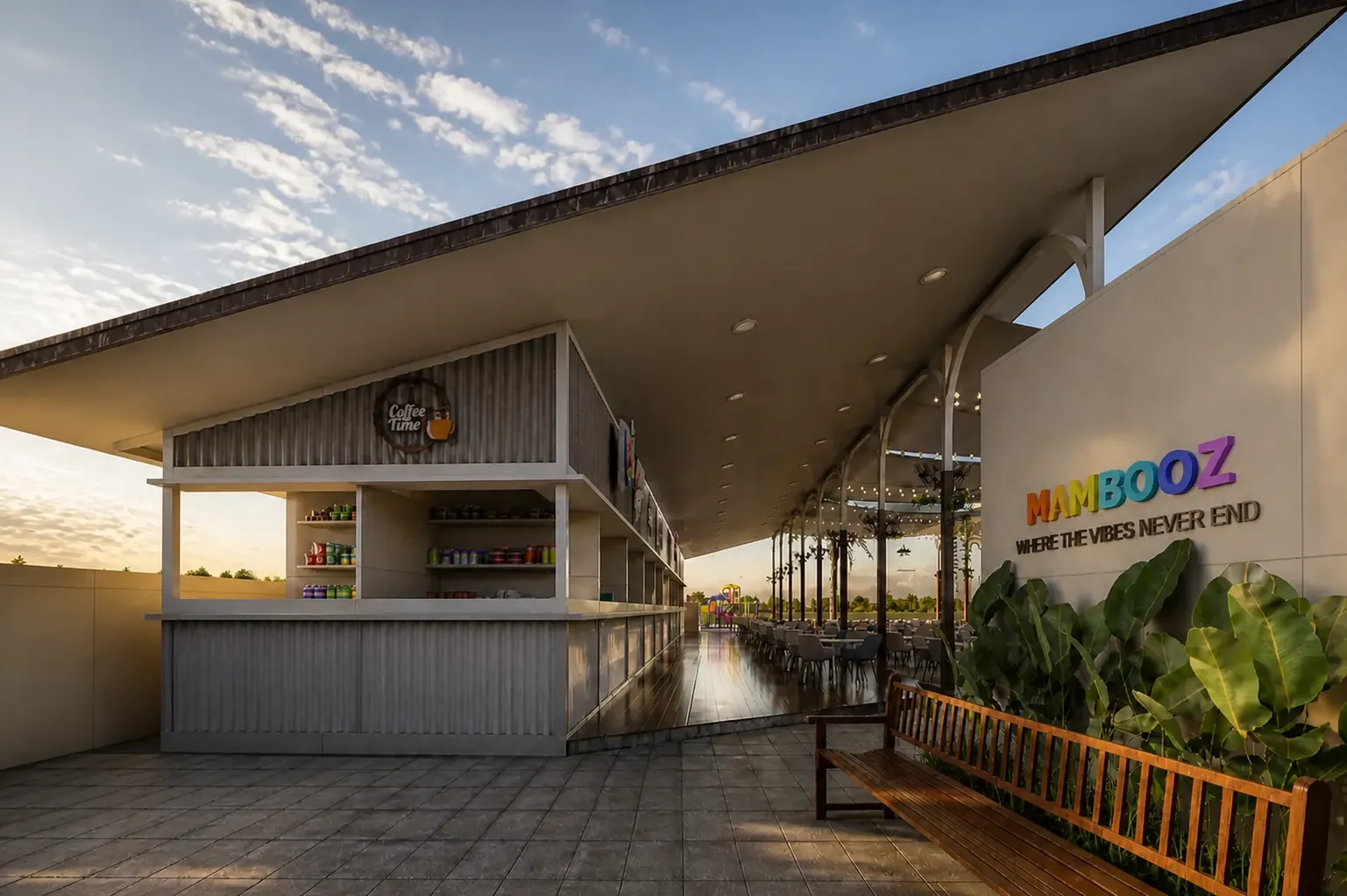 TANZANITE Food Park architectural detail view 2
