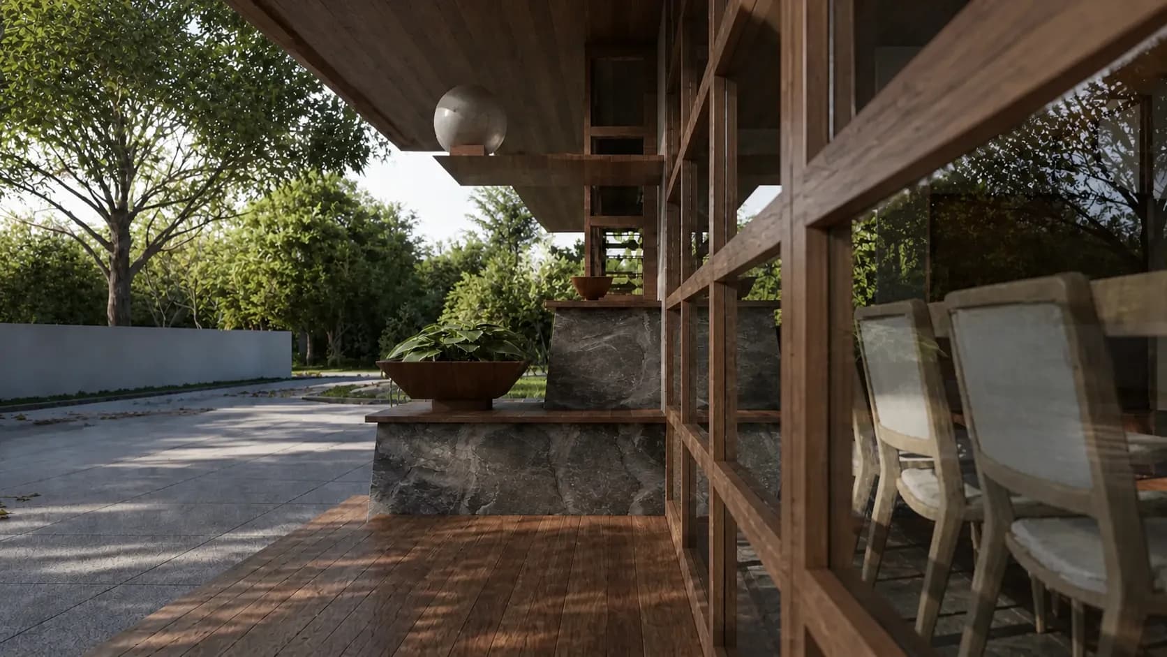 The Floating House architectural detail view 2