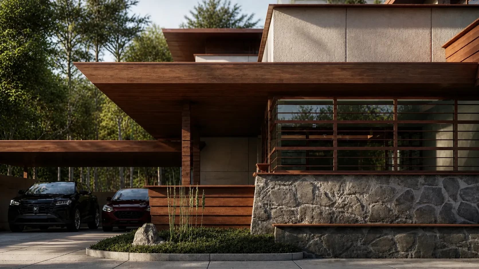 The Floating House architectural detail view 3